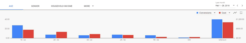 AdWords demographic targeting