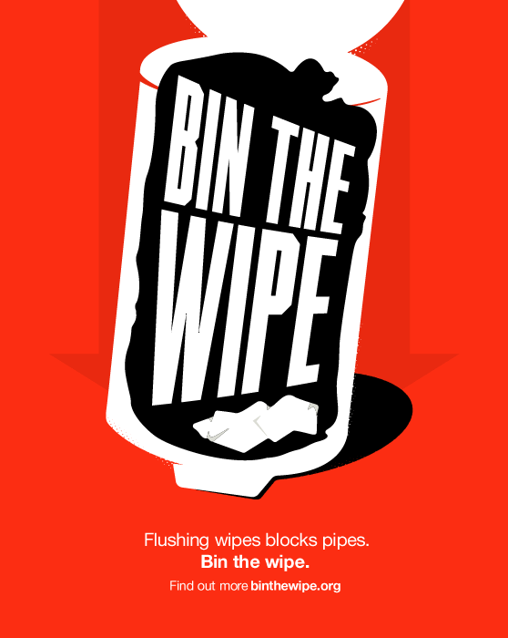 Bin the wipe campaign poster