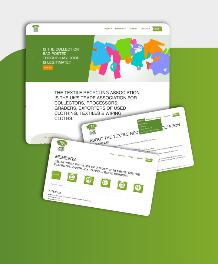 3 pages of The Textile Recycling Association